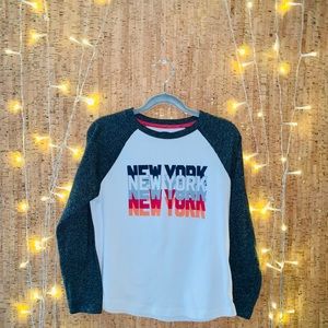 New York long sleeve trendy shirt